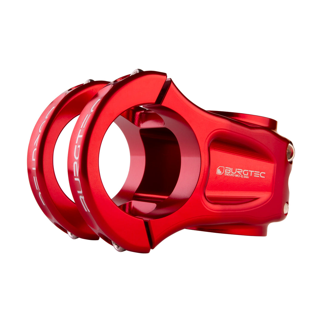 Burgtec Enduro Stem Race Red at Tweed Valley Bikes