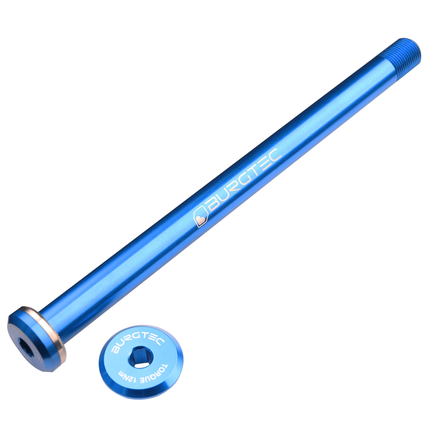 Burgtec Santa Cruz 168.5mm Rear Axle in Deep Blue at Tweed Valley Bikes