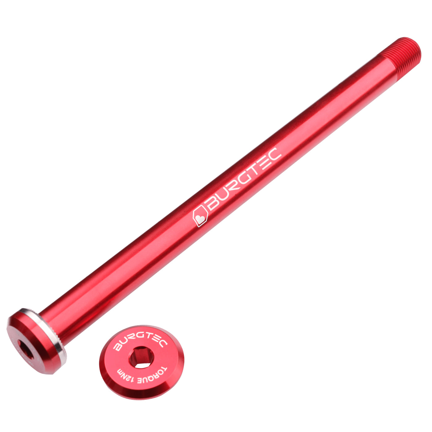 Burgtec Santa Cruz 168.5mm Rear Axle in Race Red at Tweed Valley Bikes