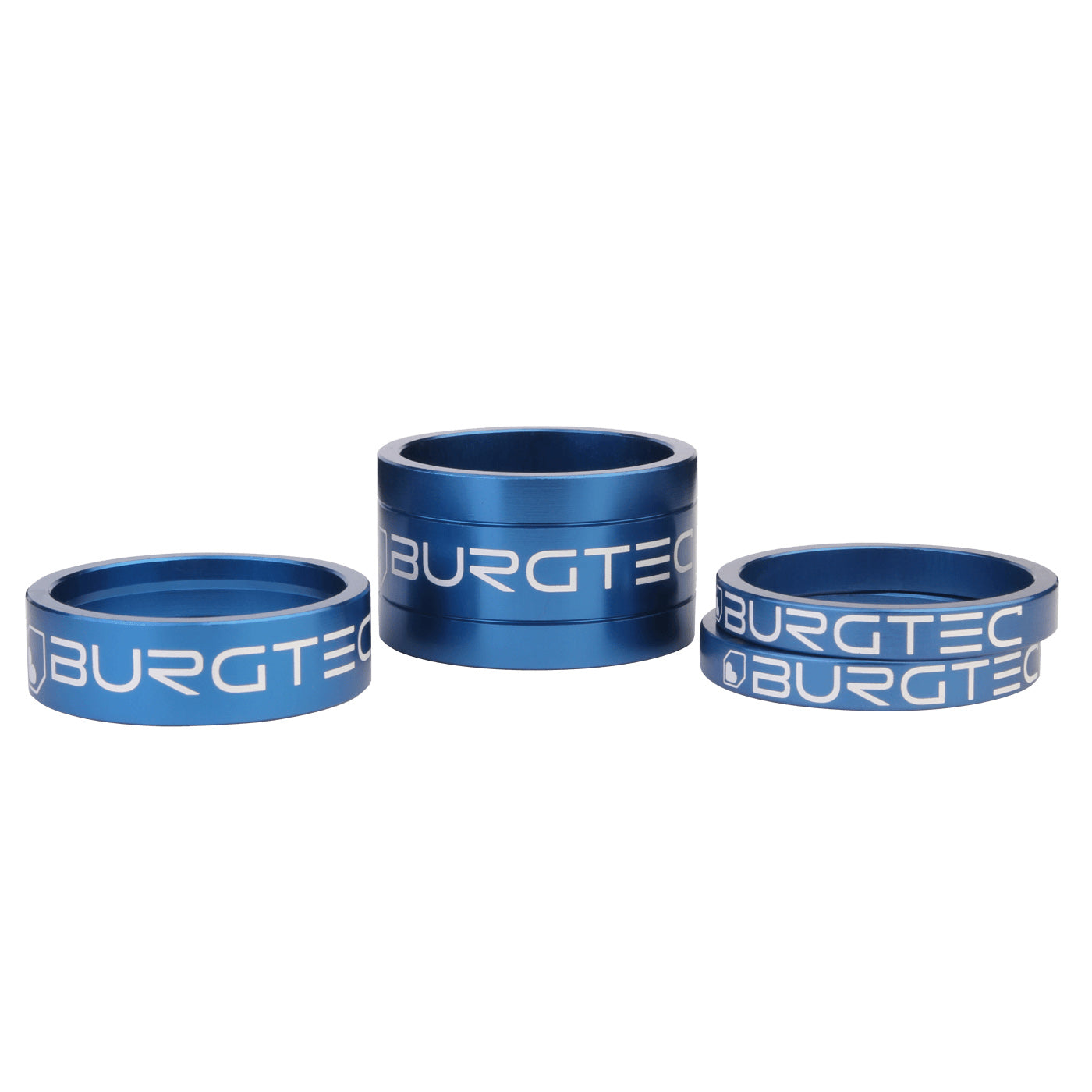 Burgtec Stem Spacers in Deep Blue at Tweed Valley Bikes