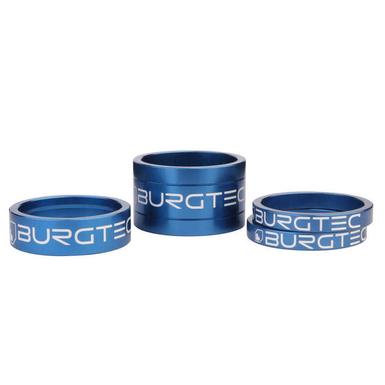 Burgtec Stem Spacers in Deep Blue at Tweed Valley Bikes