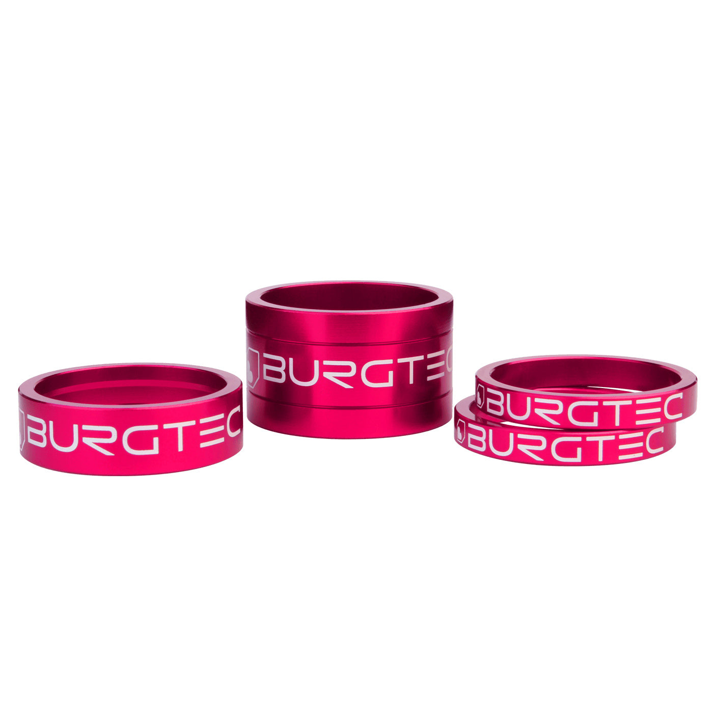 Burgtec Stem Spacers in Toxic Barbie at Tweed Valley Bikes