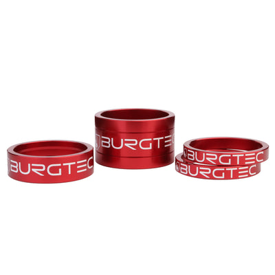 Burgtec Stem Spacers in Race Red at Tweed Valley Bikes