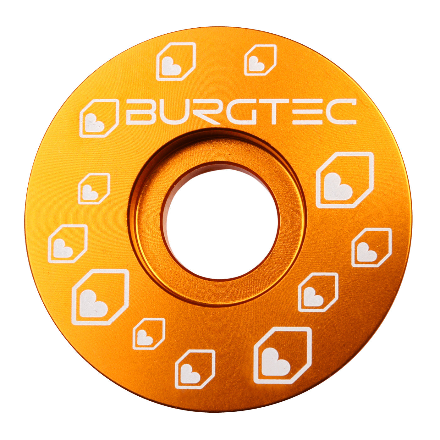 Burgtec Top Cap in Iron Bro Orange at Tweed Valley Bikes