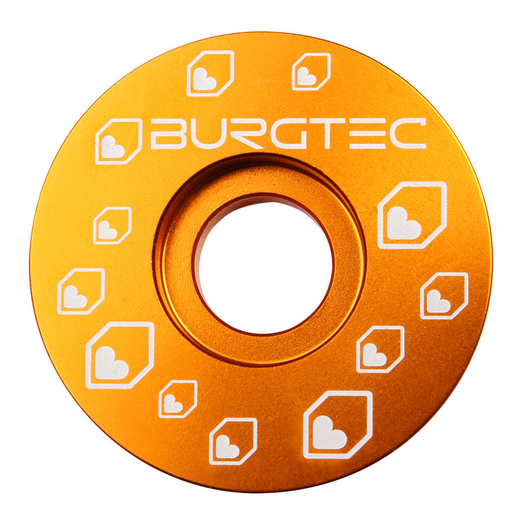 Burgtec Top Cap in Iron Bro Orange at Tweed Valley Bikes