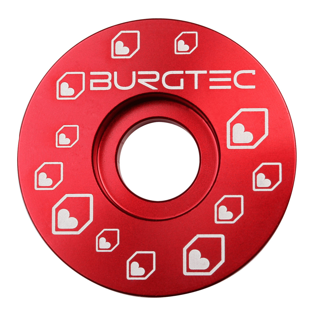 Burgtec Top Cap in Race Red at Tweed Valley Bikes