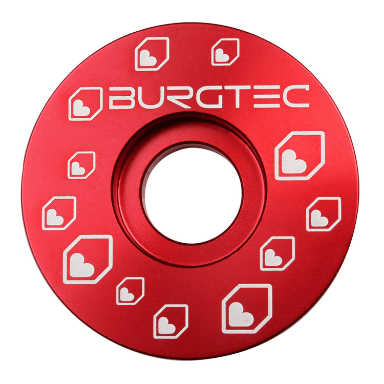 Burgtec Top Cap in Race Red at Tweed Valley Bikes