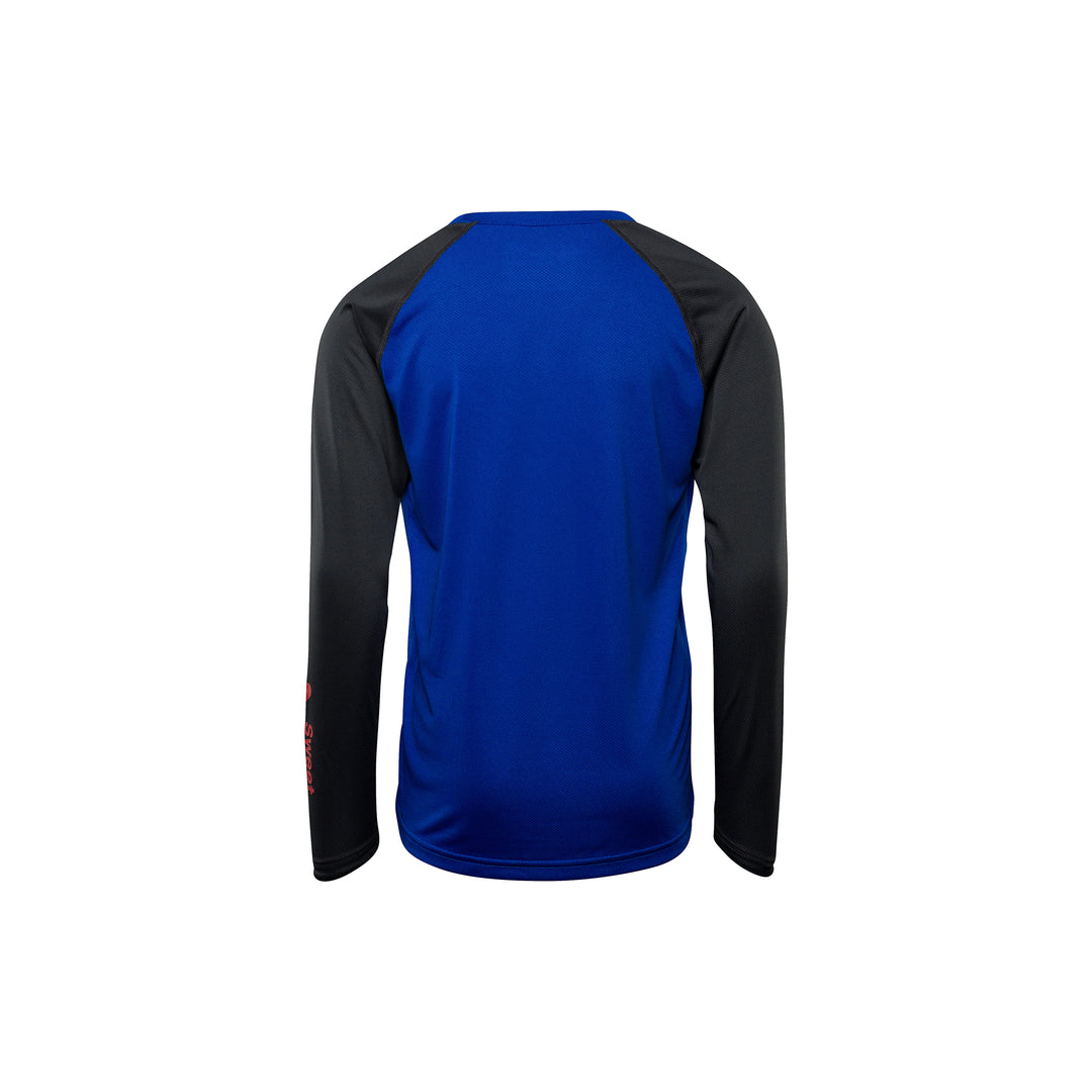 Sweet Proection Hunter Long Sleeve Kids MTB Jersey in Race Blue, perfect for Dirt School Kids Academy at Tweed Valley Bikes