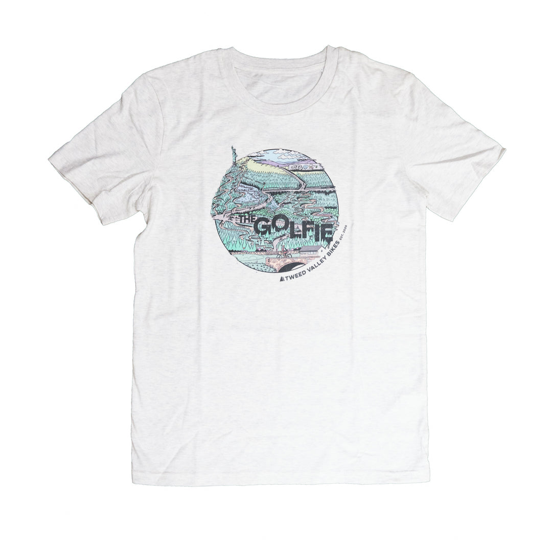Tweed Valley Bikes  Trail Series T-shirt in Heather White at Tweed Valley Bikes