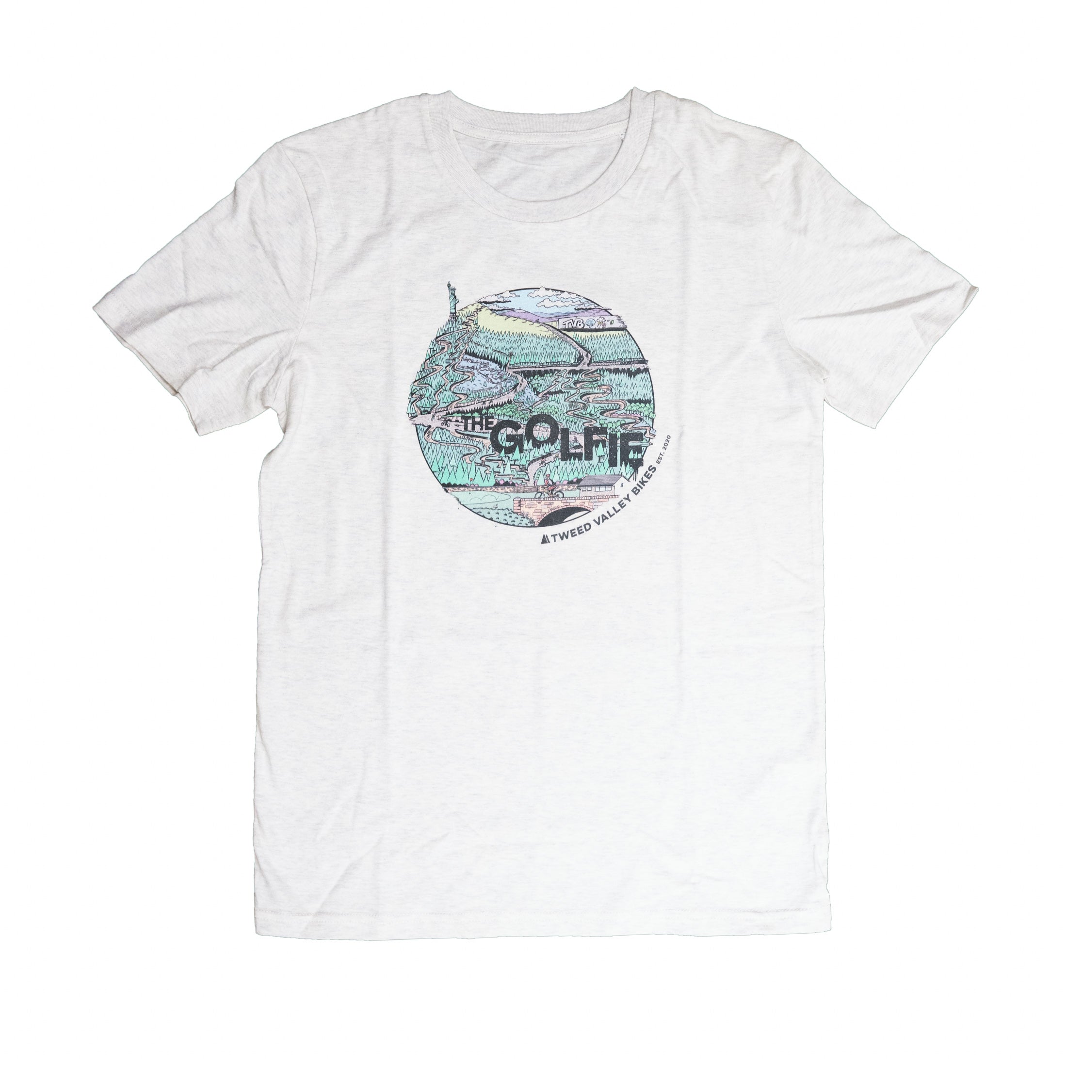 Tweed Valley Bikes  Trail Series T-shirt in Heather White at Tweed Valley Bikes